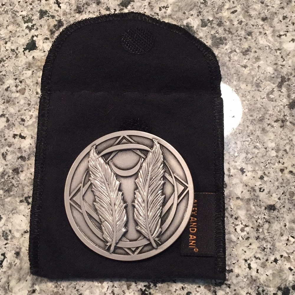 NWT ALEX AND ANI Godspeed compact mirror w/ pouch